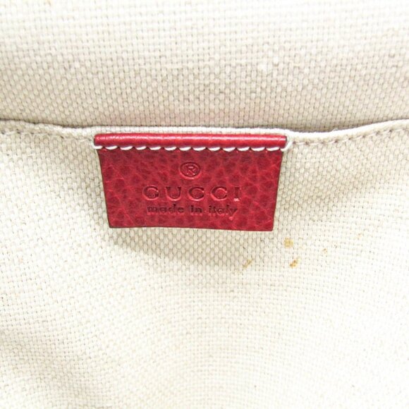GUCCI Red Leather Backpack - Picture 10 of 12